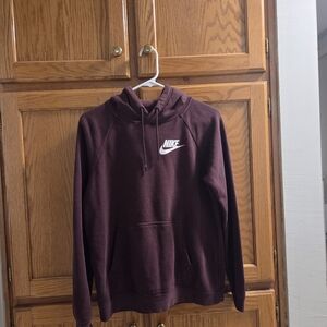 Nike Men's Burgundy Hoodie